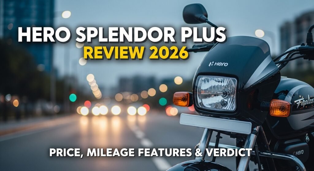 Current image: Hero Splendor Plus Review 2026: Price, Mileage, Features & Verdict