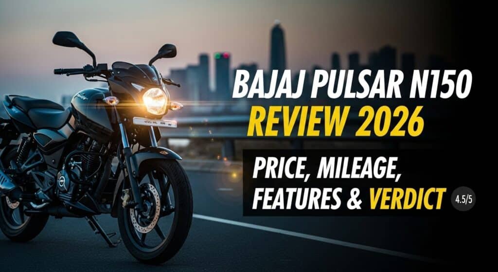 Current image: Bajaj Pulsar N150 Review 2026: Price, Mileage, Features & Verdict